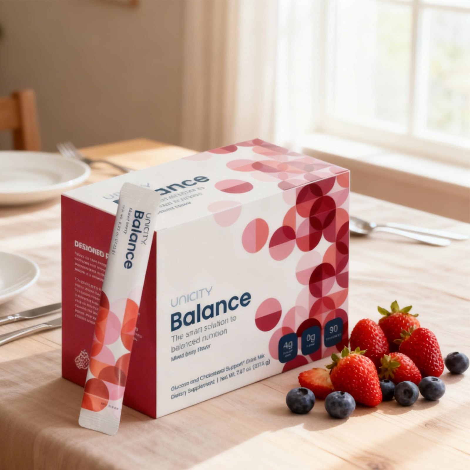 Unicity Balance NATURAL Mixed Berry/Orange, 30 Stick Packs