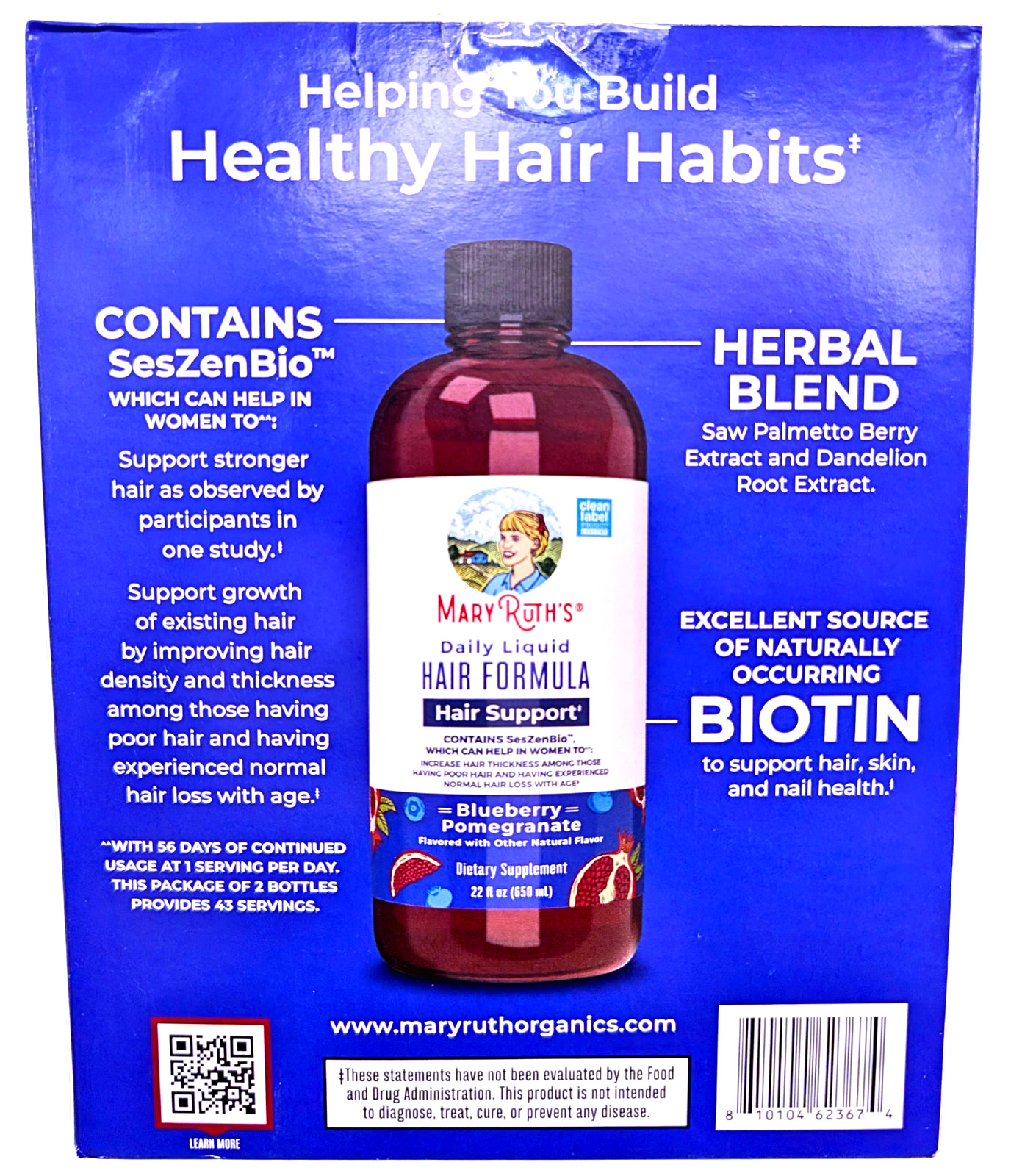 MaryRuth’s Daily Liquid Hair Formula 2 Packs x 22 Fl Oz EXP 06/2027