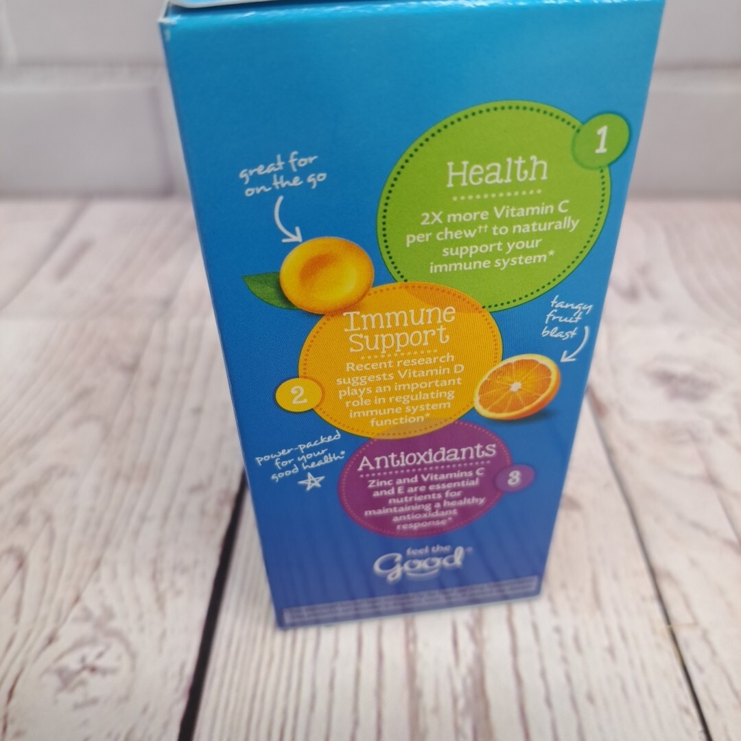(2 Boxes) Immune+ Chewables Vitamin C,E And Zinc 14 Tablets Each Exp 10/2025