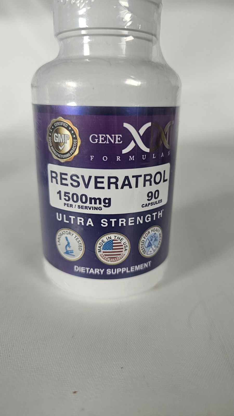 Resveratrol Supplement 1500Mg Organic Trans-Resveratrol 90 Caps Exp: 06/2027