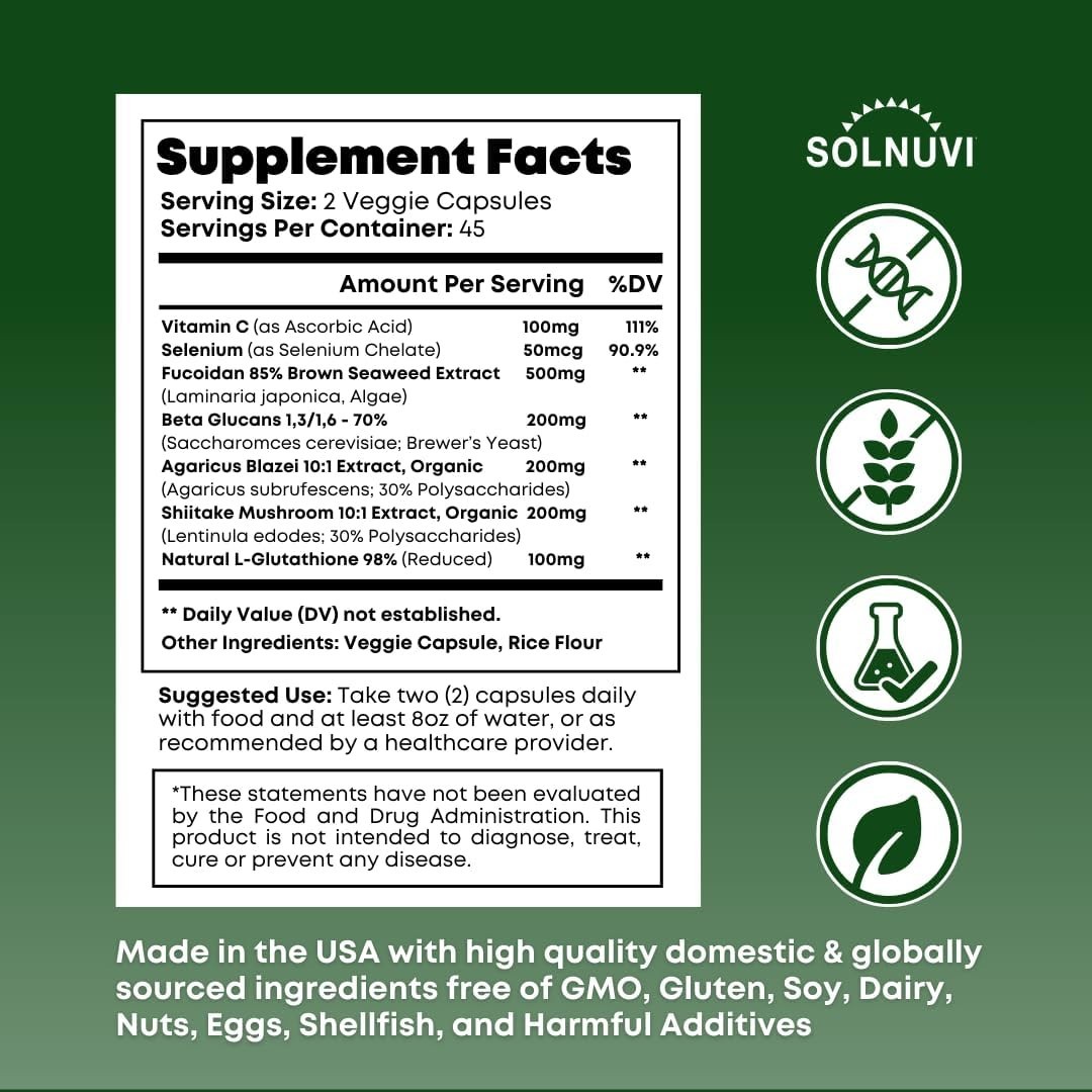 Beta Glucan & Fucoidan Brown Seaweed Extract – Immune, Cellular, Aging Support