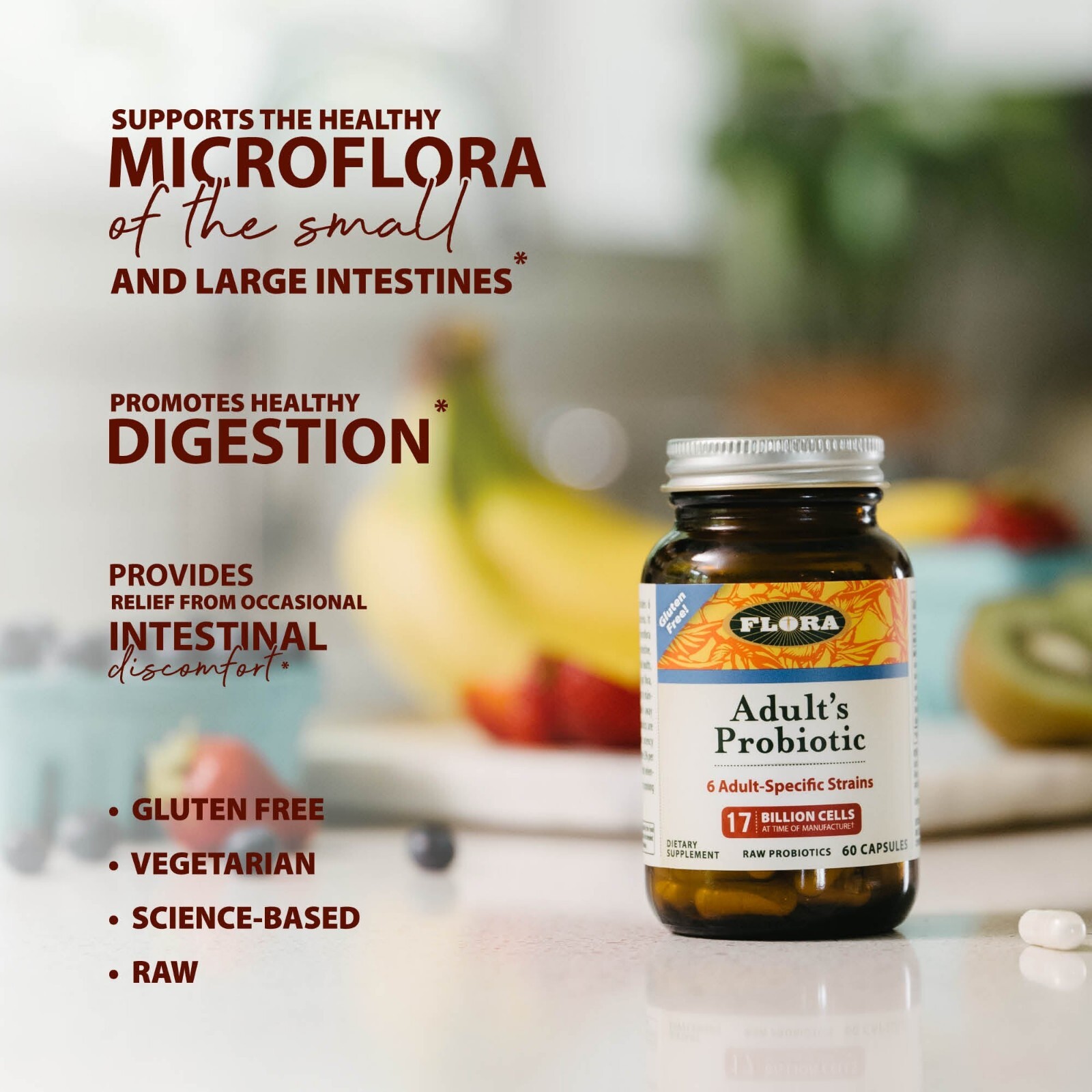 Adult Probiotic Daily Wellness | 60 Capsules 17 Billion CFU Exp. 11/2025