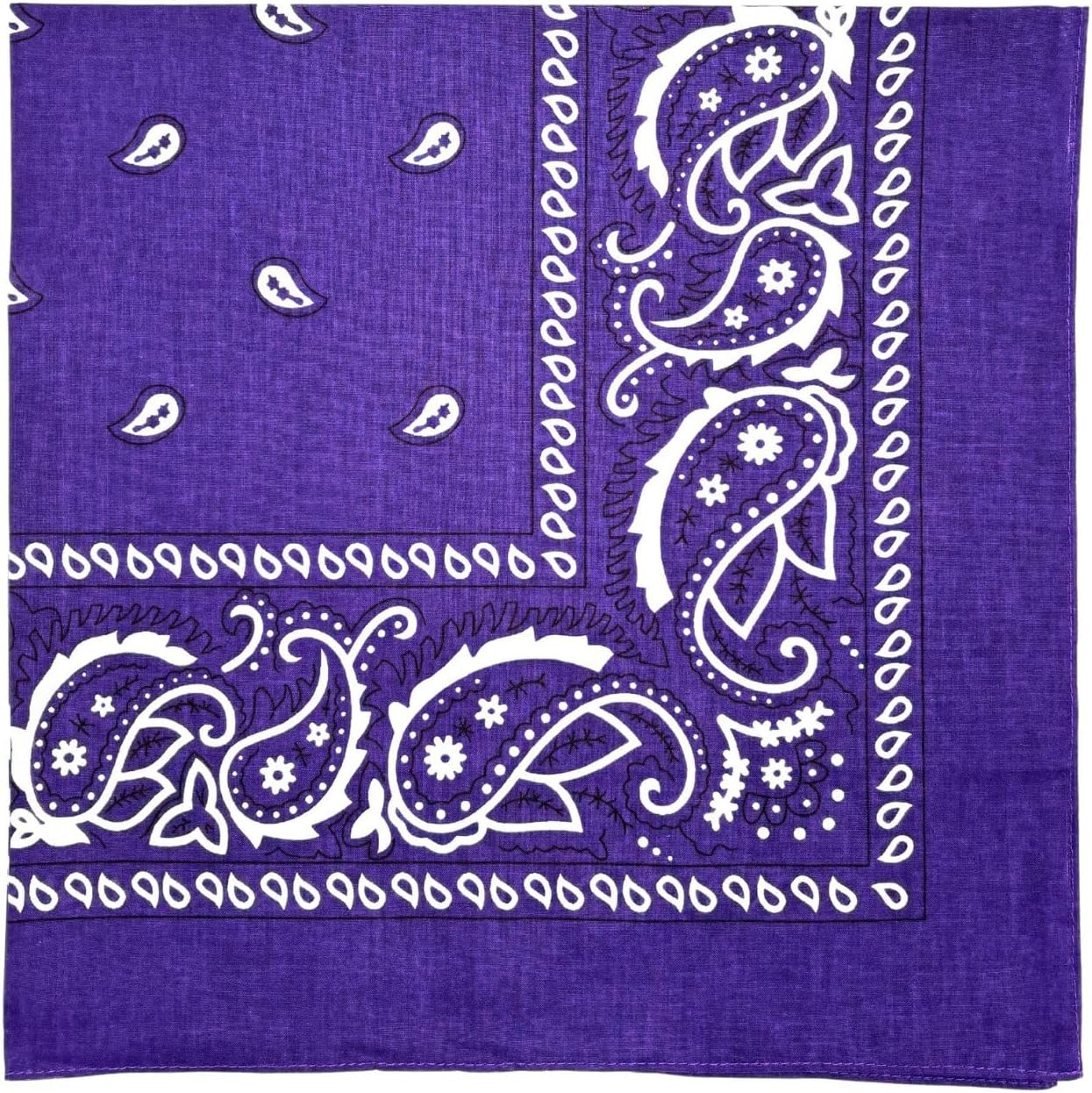 Extra Large Bandana 27” X 27” 100% Cotton for Men & Women Paisley Handkerchief H