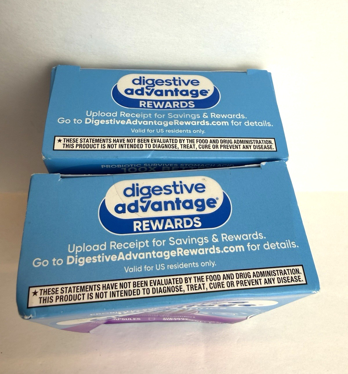 Digestive Advantage Daily Probiotic 4 in 1 30 Capsules x 2 Boxes Exp 8/27 & 3/27
