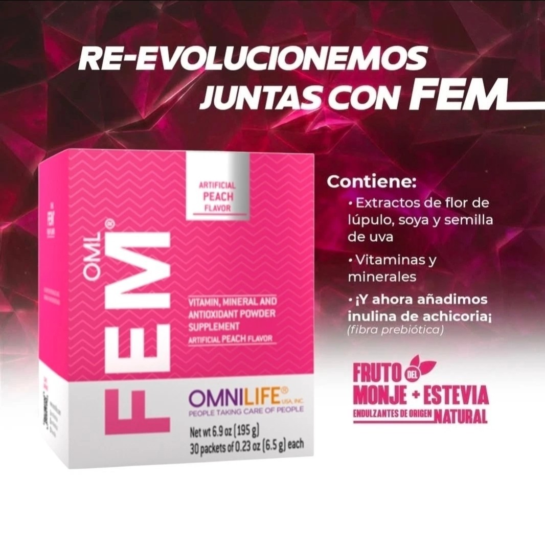 FEM PLUS / POWER GAIN Apoya El sistema Hormonal Femenino Omnilife