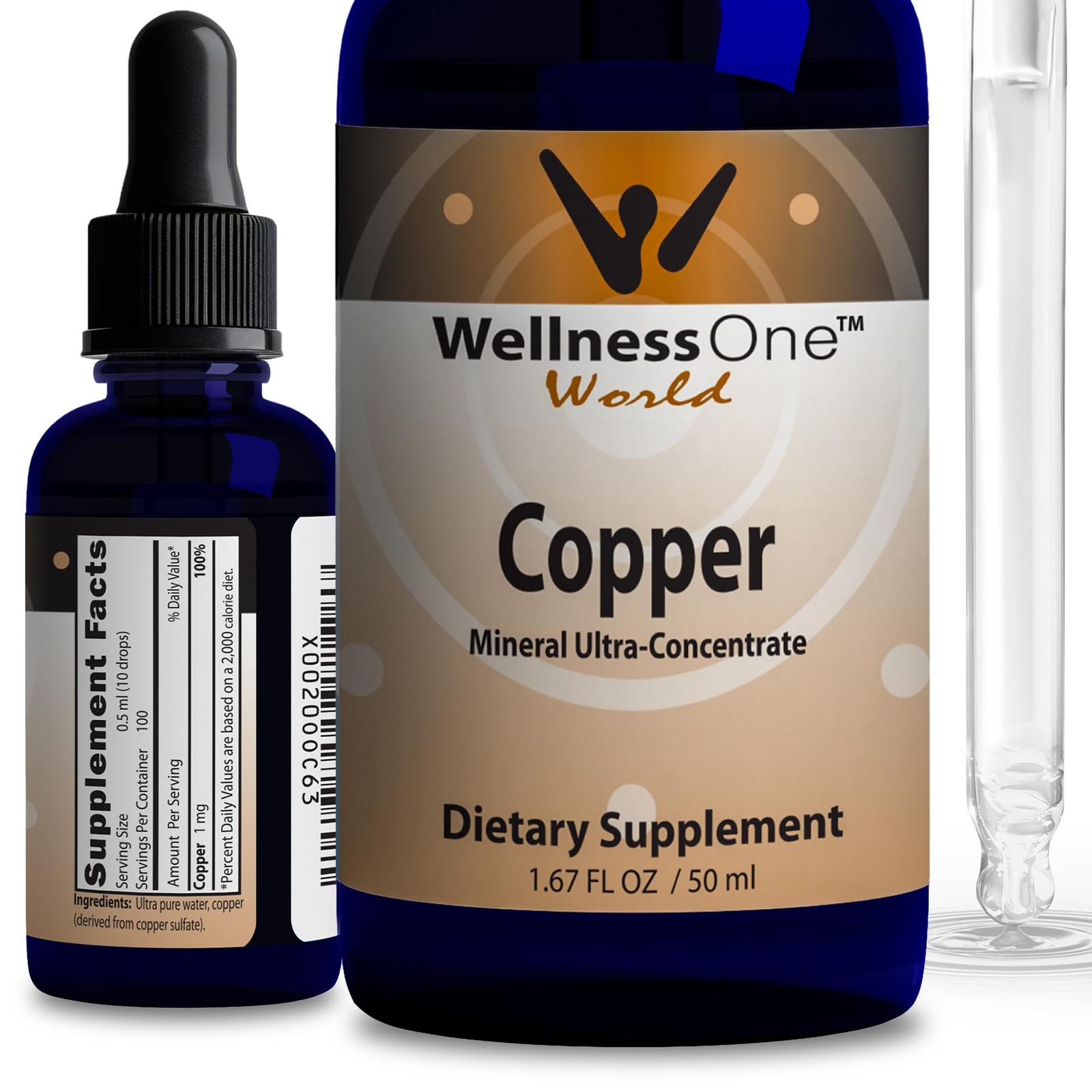 WellnessOne Liquid Copper Supplements – Bone Health & Immune Support Supplement