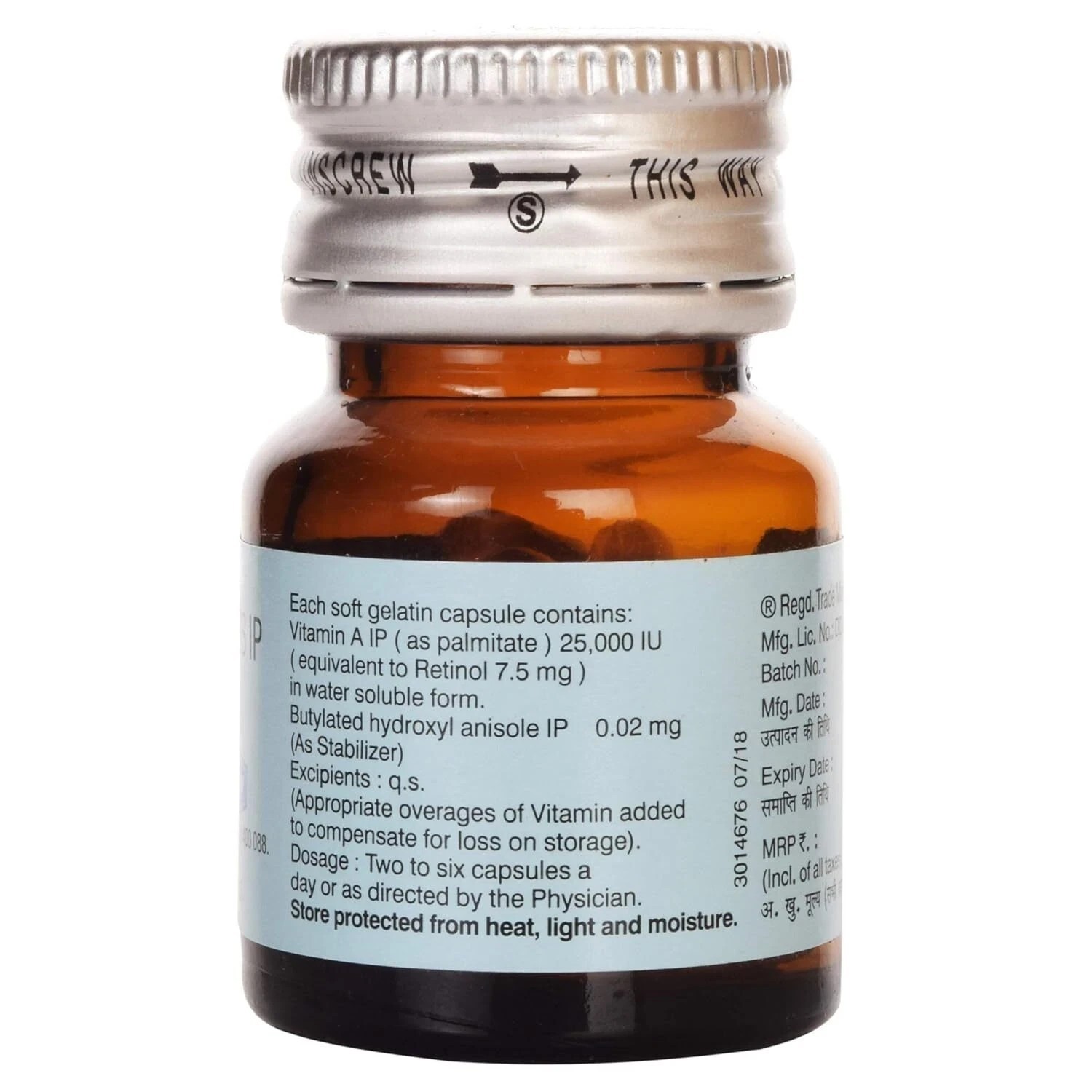 Aquasol A – Bottle of 30 Capsules S839