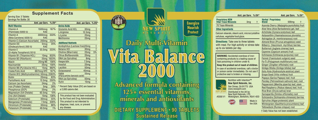 Vita Balance 2,000+™ – Advanced Daily Multivitamin & Mineral Formula