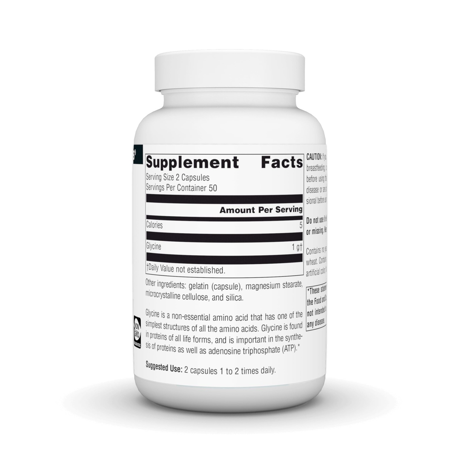 Source Naturals Glycine, Dietary Supplement – 500 mg – 100 Count (Pack of 1)