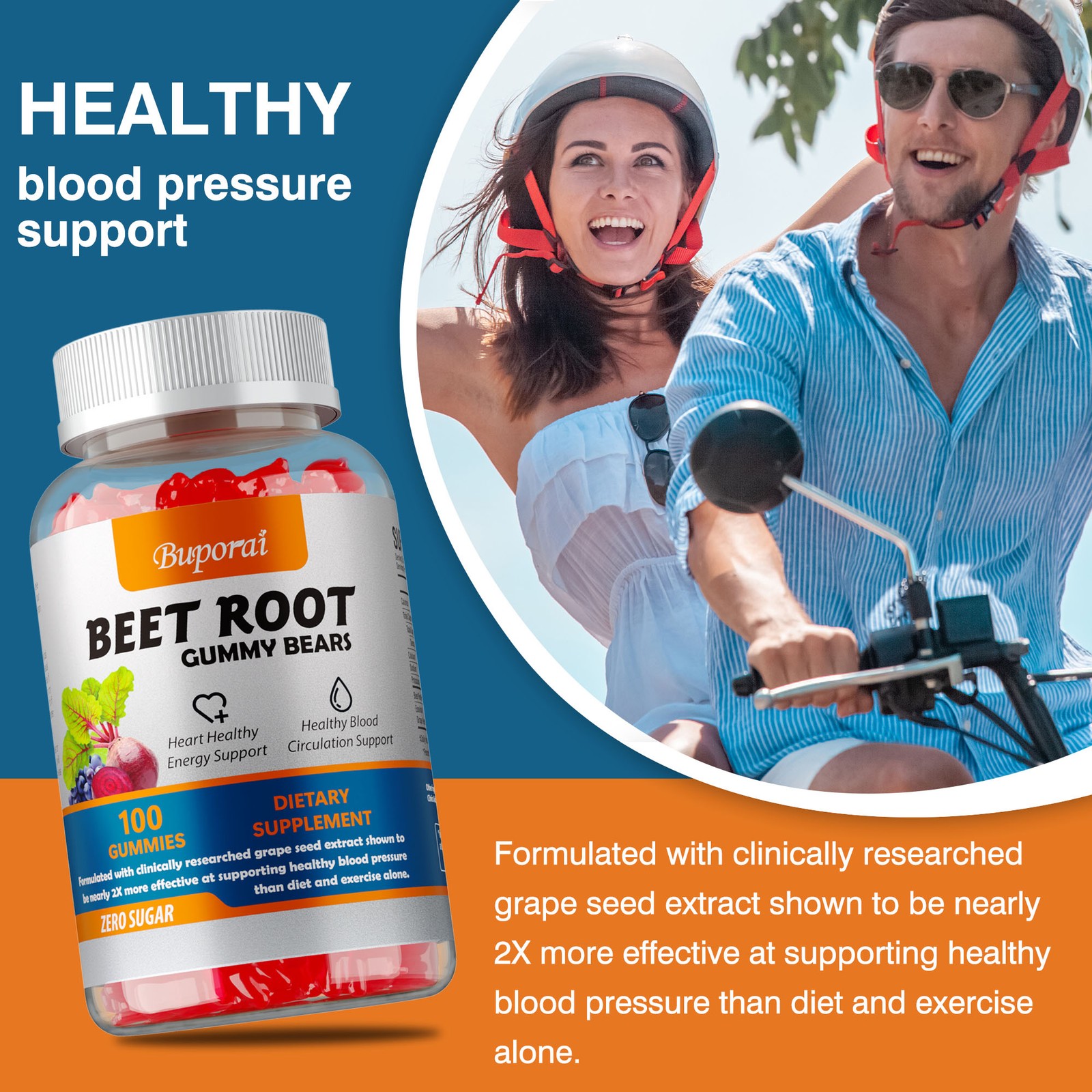 Beet Root Gummies – Blood Pressure Regulation, Blood Circulation, Heart Health
