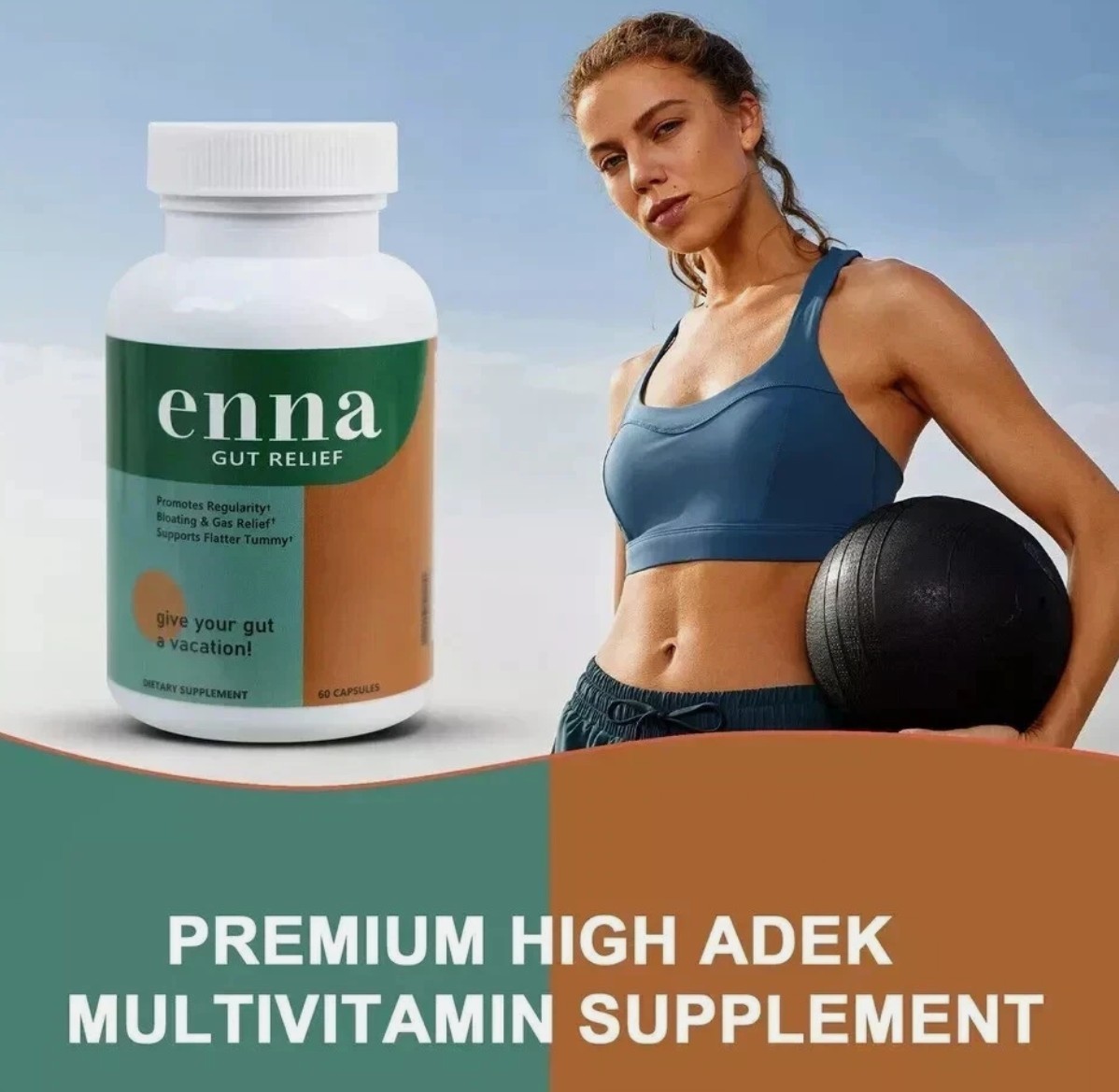 3 Bottle Emma Gut Health Supplement 180 Capsules for Bloating Relief & Leaky Gut