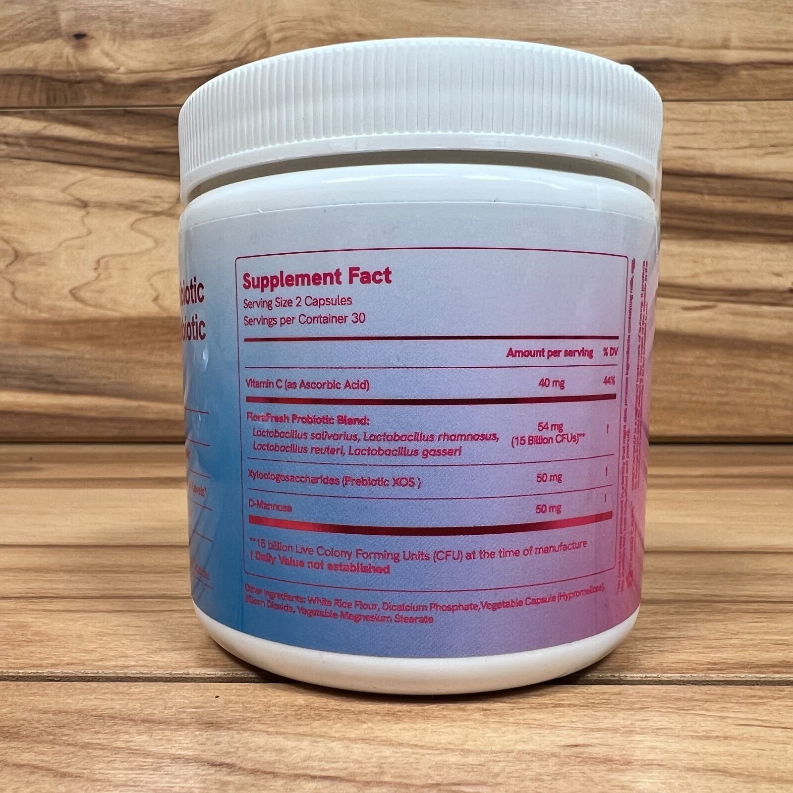 Wellness Nest Flora Fresh Vaginal Probiotics 15 Billion CFUs 60 Capsules 02/2026