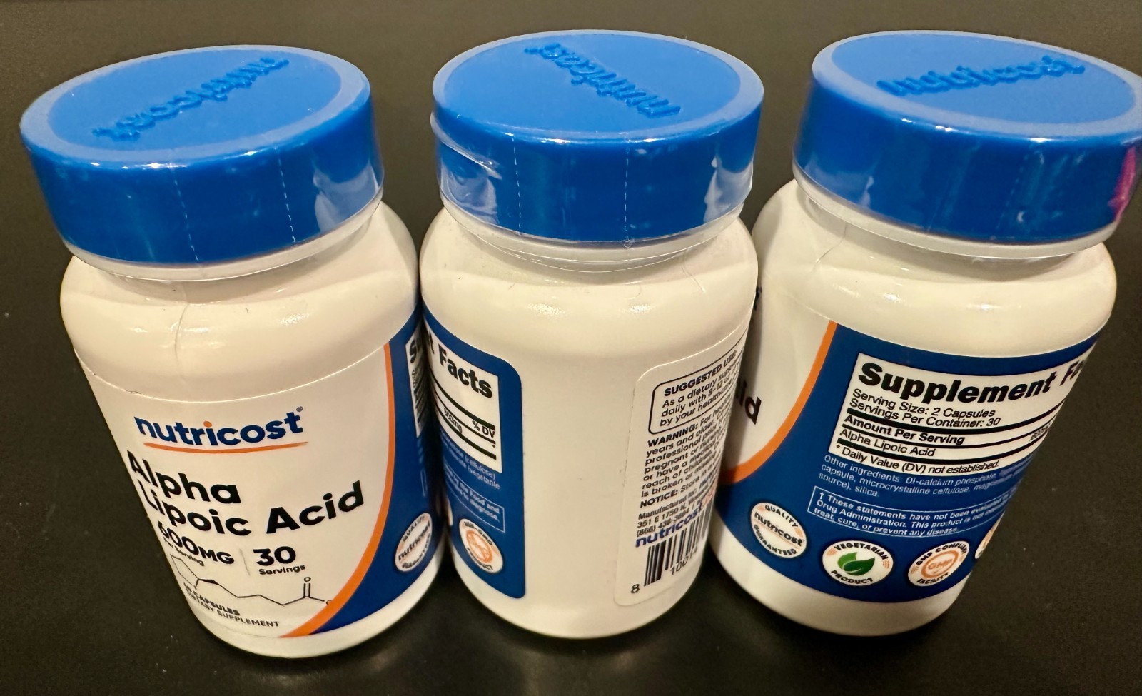 Alpha Lipoic Acid Capsules (600 MG, 60 Capsules) 3 PACK EXP: 01/2028 *NEW*