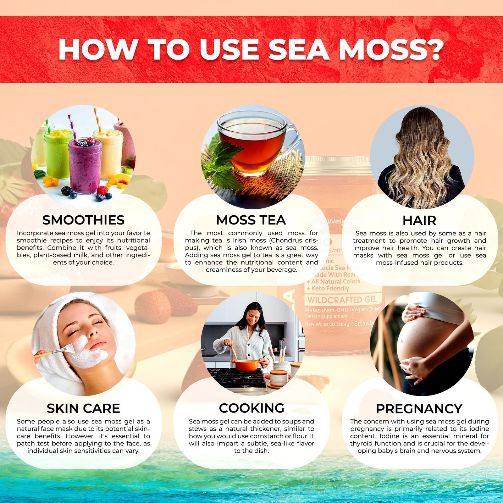 Sea Moss Gel Wildcrafted Seamoss Gel Superfood Strawberry Flavor Irish Sea …