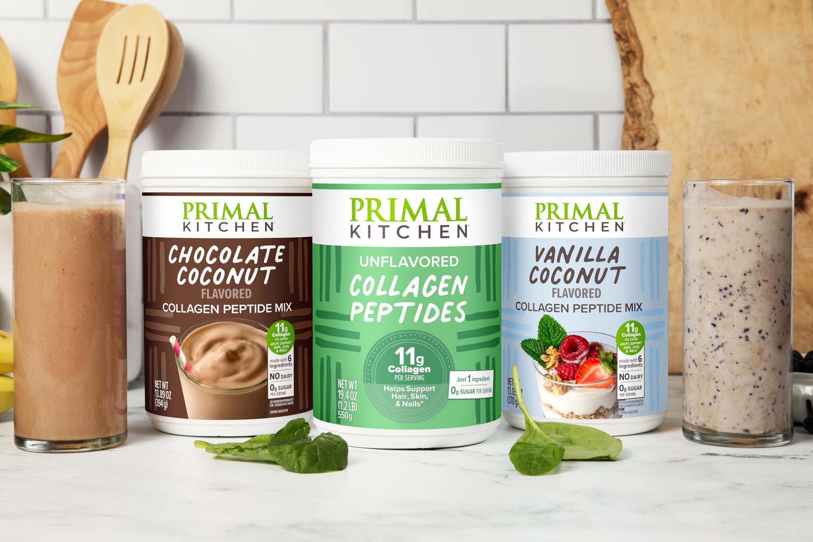 Primal Kitchen Peanut Butter Flavor Collagen Fuel® Drink Mix Collagen Peptide…