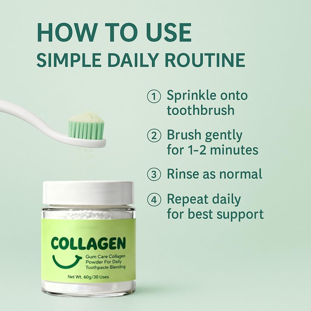 Collagen Tooth Powder, Collagen Powder for Teeth and Gums, Smile Strengthenin…