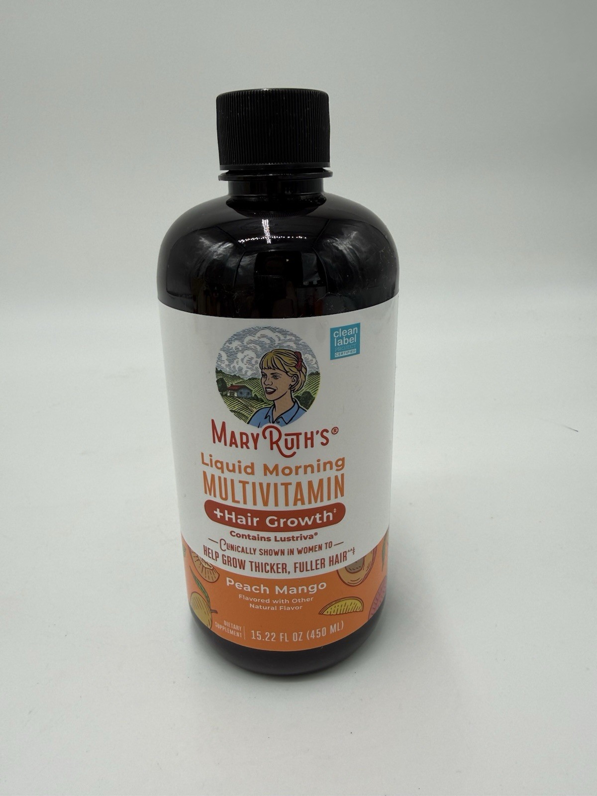 Mary Ruth’s Liquid Morning Multivitamin + Hair Growth Peach Mango 15.22OZ