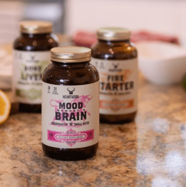 HEART & SOIL – 100% Grass Fed & Finished Mood, Memory & Brain – 180 Capsules