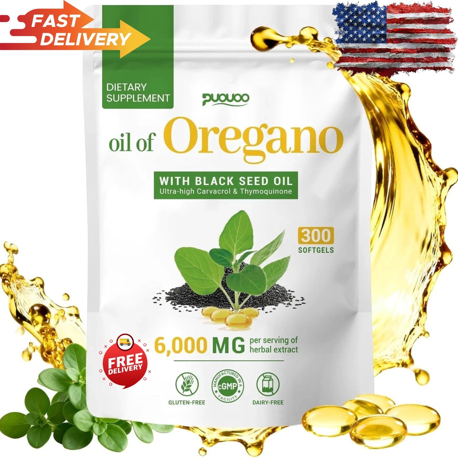 Resilia Oil Of Oregano With Black Seed Oil 6,000MG 300 Softgels (Fast Delivery)