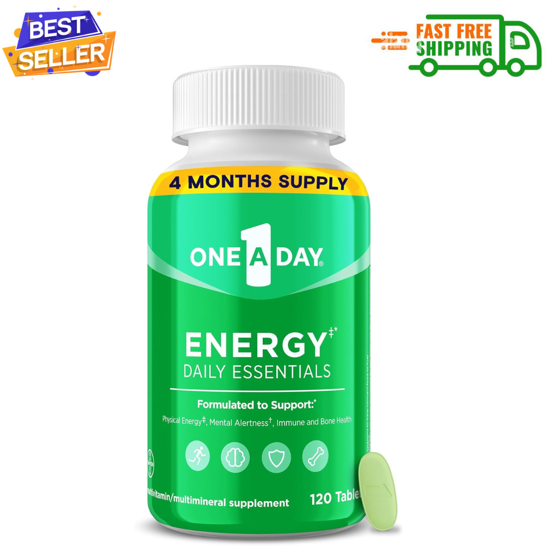 One A Day Energy Daily Essentials Multivitamin – 120 Counts (Pack of 1)