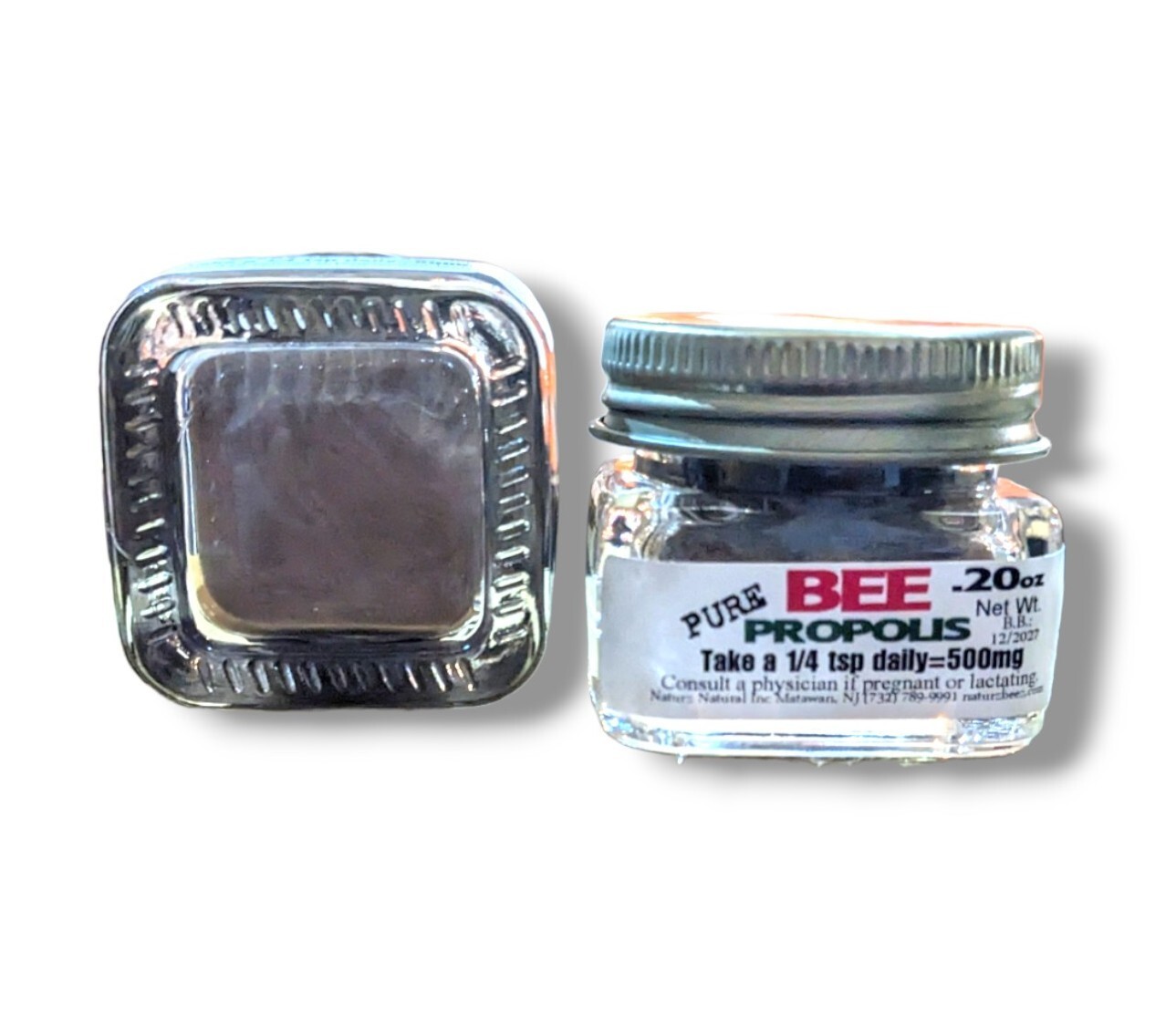 BEE PROPOLIS 0.2oz (12 Jars= Total 2.4oz) CONVENIENCE Size 100% PURE PROPOLIS