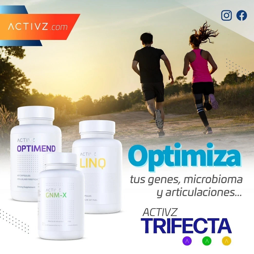 NEW ACTIVZ TRIFECTA 3 bottle set 1 LINQ + 1 GNMX + 1 OPTIMEND NEW LOGO
