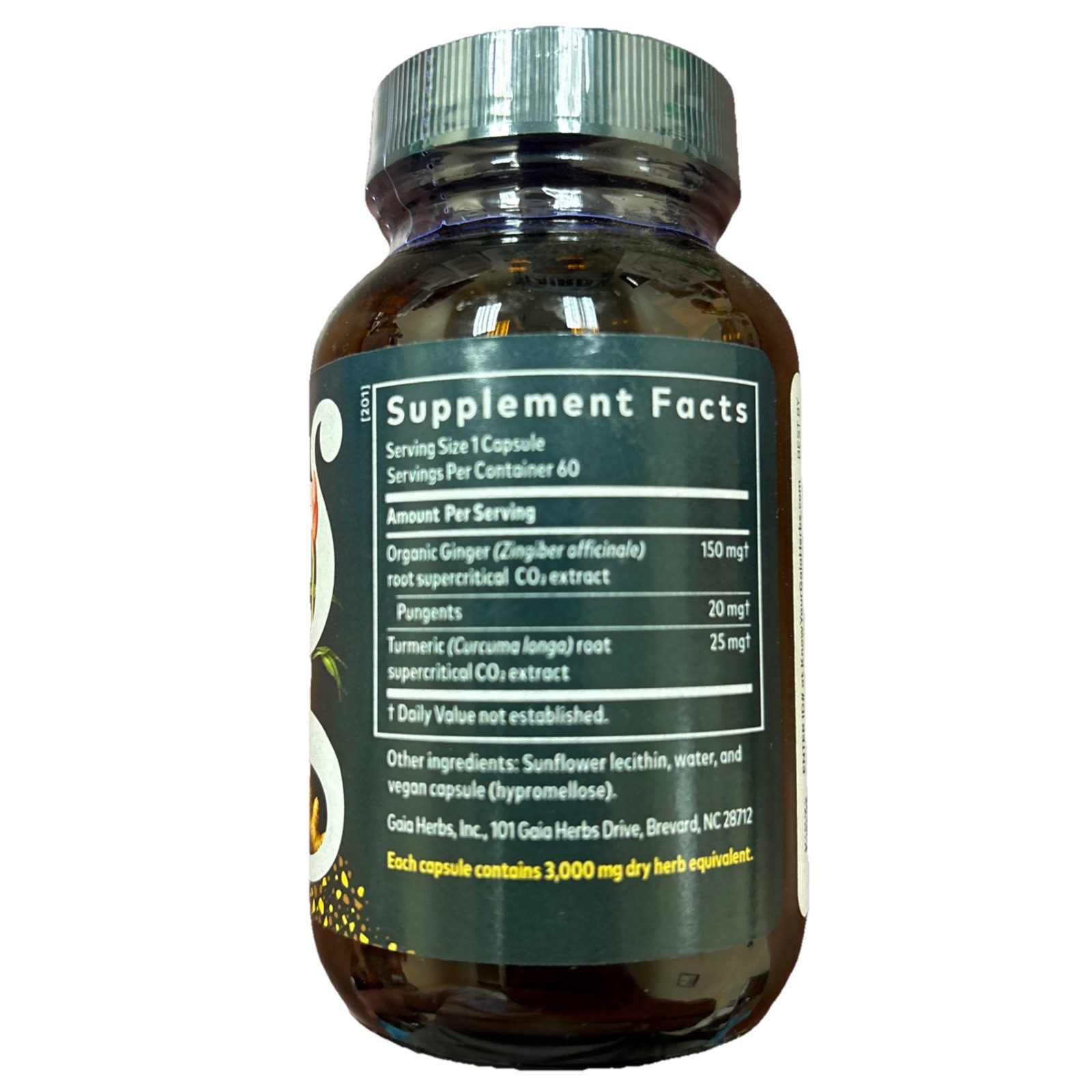 Gaia Herbs Ginger Supreme 60 Caps Healthy Digestion Nausea Support Exp 05/28