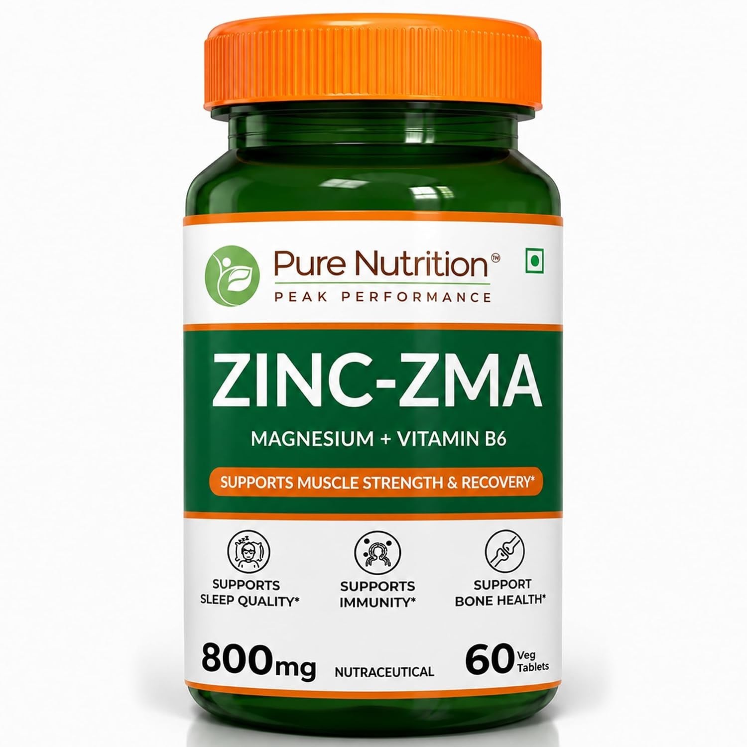 Pure Nutrition Zinc ZMA – 60 Veg Tablets LONG EXPIRY