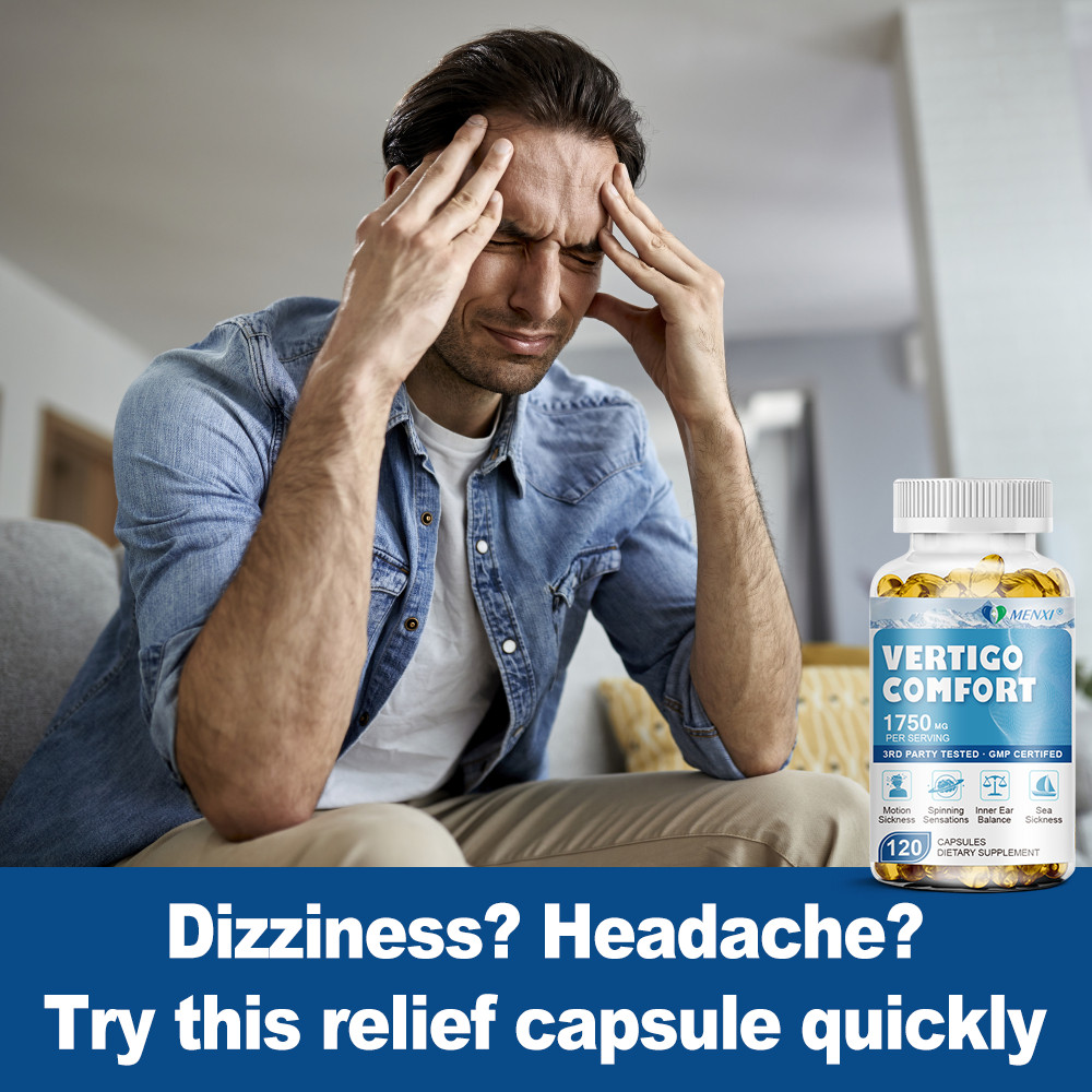 Vertigo Comfort 120 Capsules 1750mg – Dizziness Relief Supplements, Body Balance