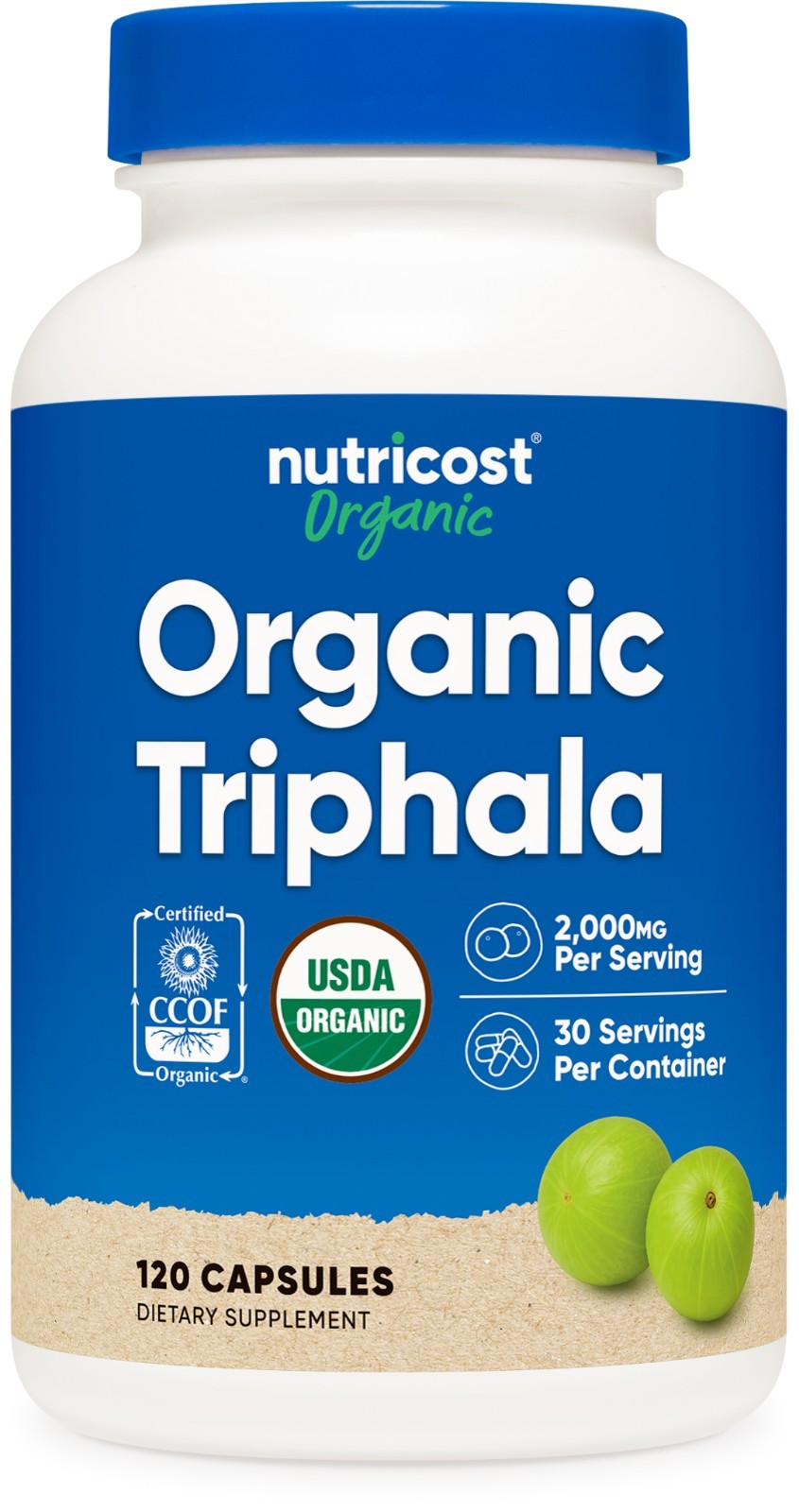 Nutricost Organic Triphala (2,000mg) 120 Capsules – USDA Organic, CCOF Certified