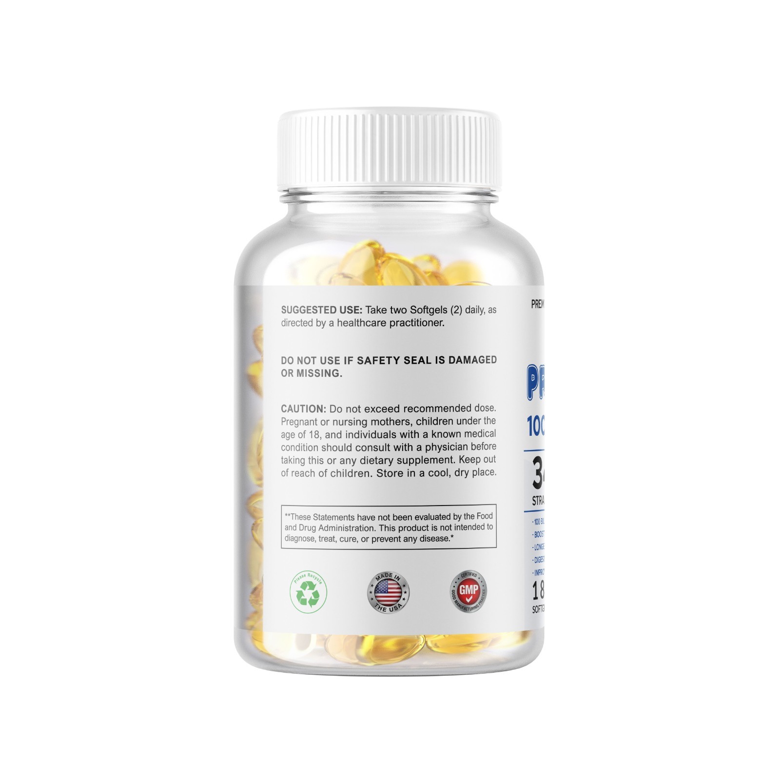 180 Raw Probiotics 100 Billion CFU Potency Digestive Immune Health Softgels USA