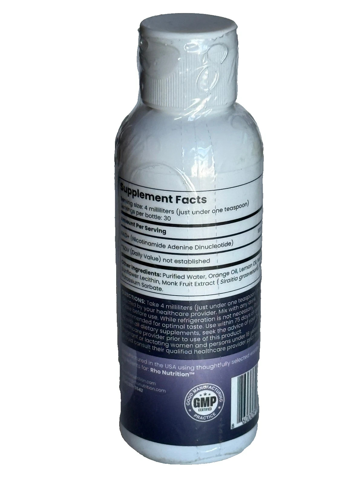 Rho Nutrition Liposomal NAD+ – Ultra High Absorption Liquid NAD+ 4 fl oz