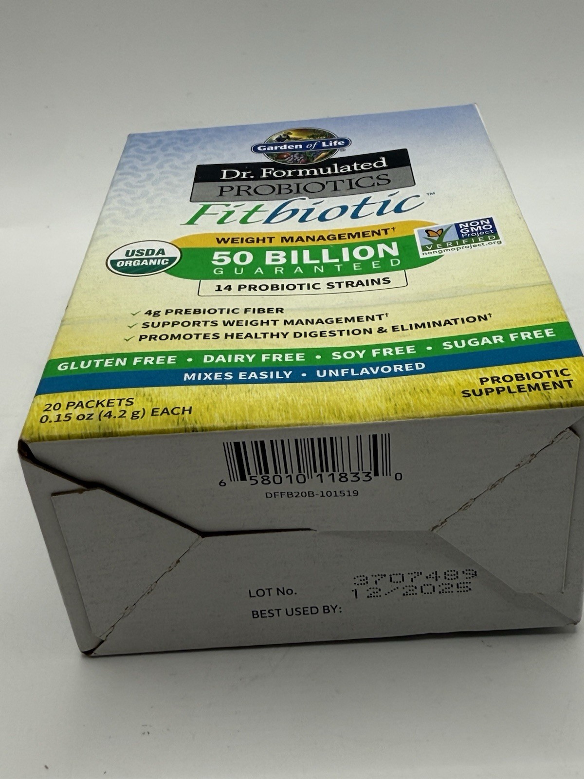 Dr. Formulated Probiotics Fitbiotic 20 Packets By Garden of Life EXP 12/2025