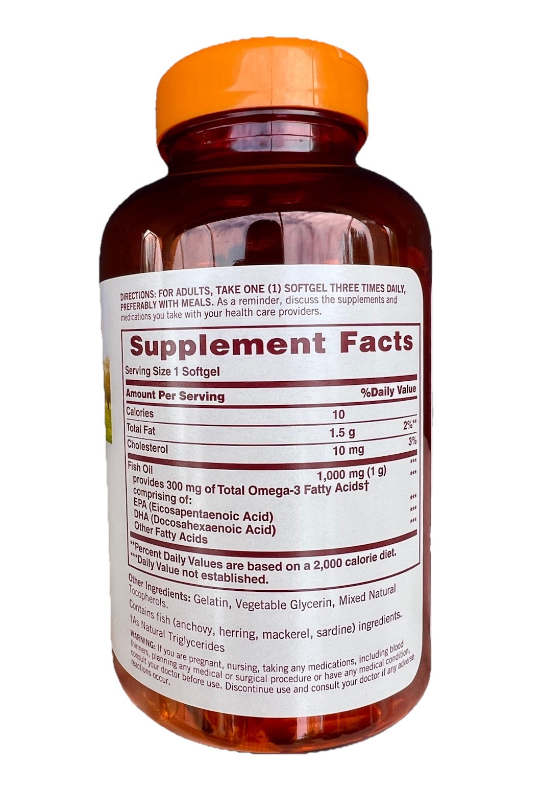 Sundown Vitamins Fish Oil 1000 MG / 300 MG Omega -3 , 144 Softgels ￼exp 5/26