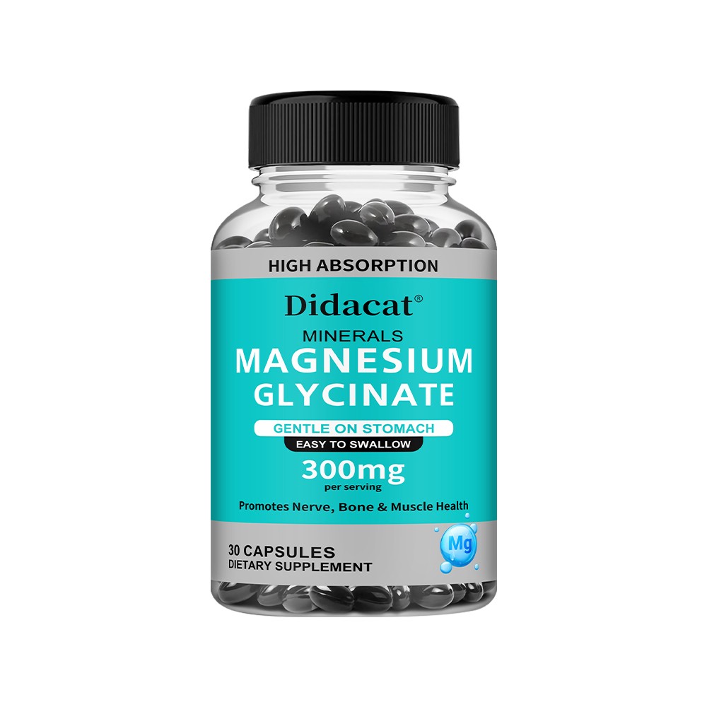 Magnesium 30/60/120 Capsules – glycinate 300mg – Metabolism, Fatigue