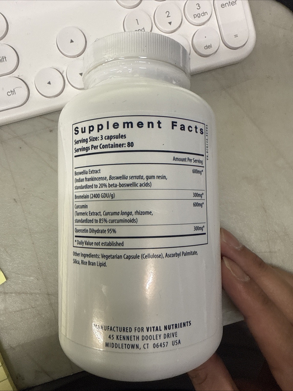 Vital Nutrients BCQ 240 caps Exp. 10/2028 FREE Shipping