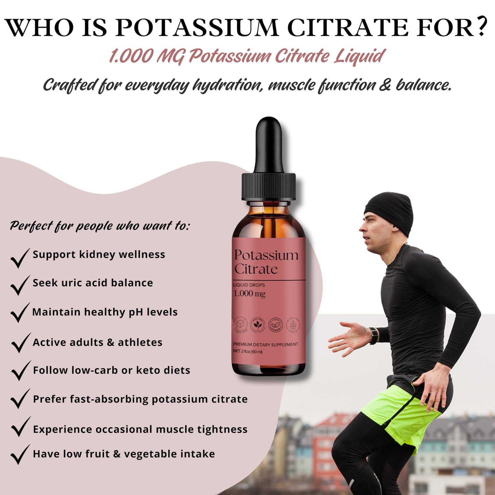 DLS Potassium Citrate Liquid & High Supplement 2 Fl Oz (Pack of 1)