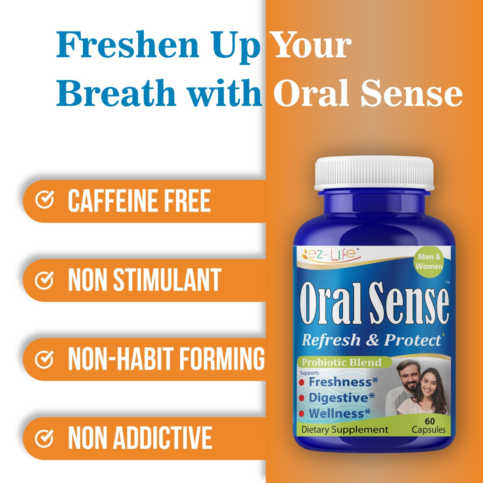Oral Probiotics for Mouth Bad Breath for Adults & Gum Support | Fresh Breath 60c