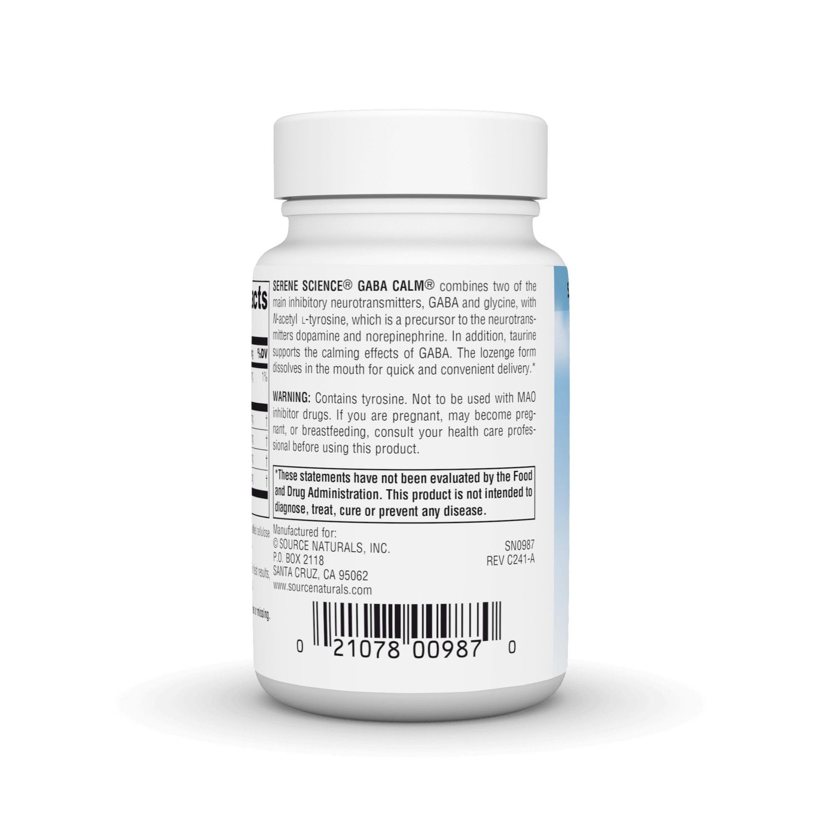 Source Naturals GABA Calm 60 Count Orange Lozenges