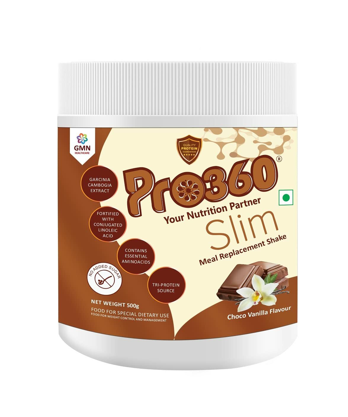 Pro360 Slim Weight Management Meal Replacement Protein Shake 500Gm