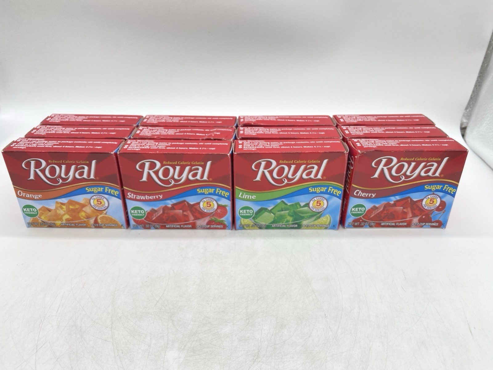 Royal Gelatin Sugar Free Variety Pack of 12-3 Boxes Each Flavor