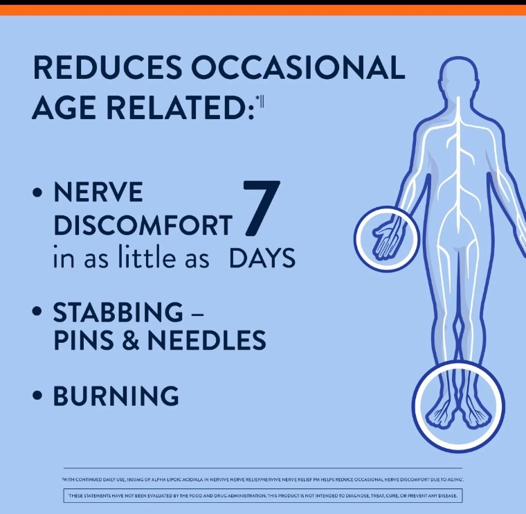 Nervive Nerve Relief PM New Sealed 30 ct Exp 08/26
