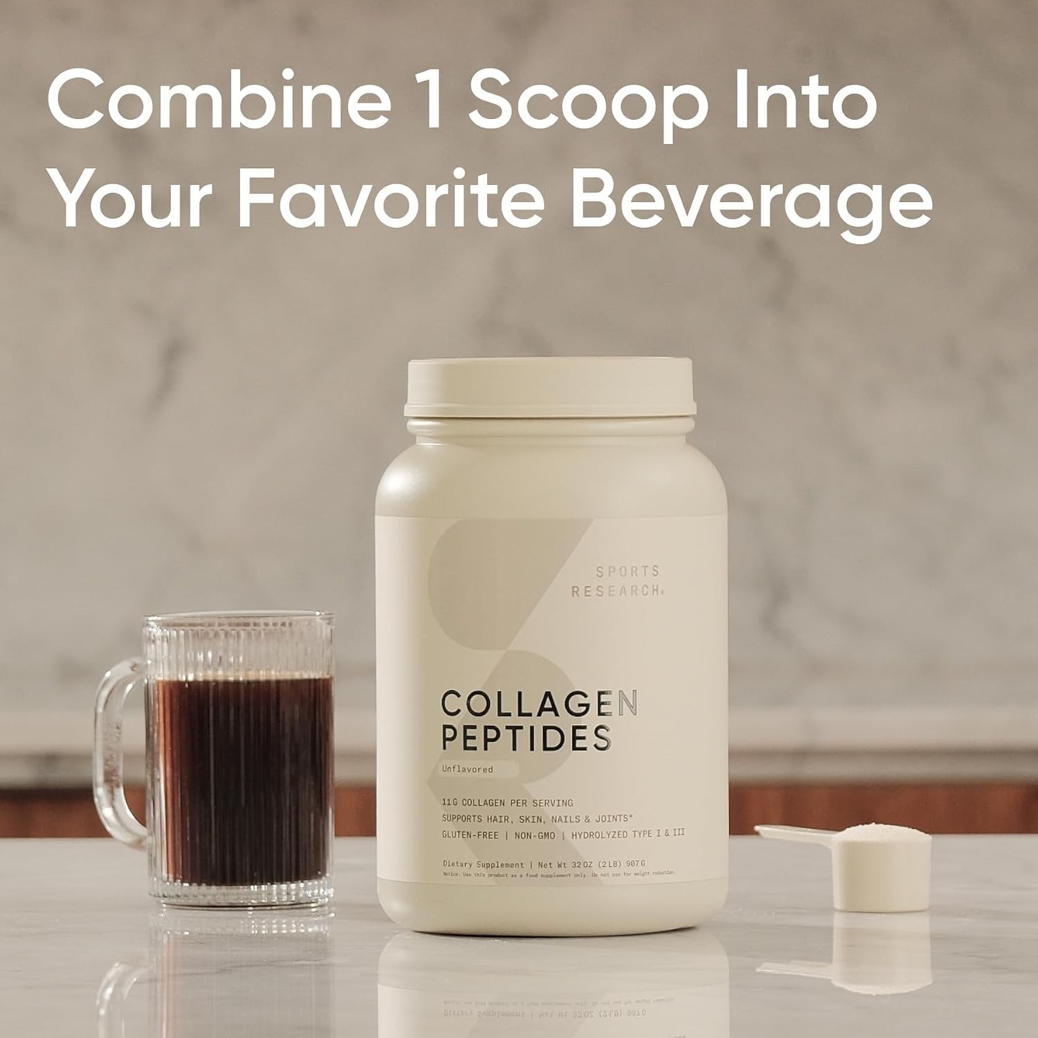 Sports Research Collagen Peptides Hydrolyzed Type 1 3