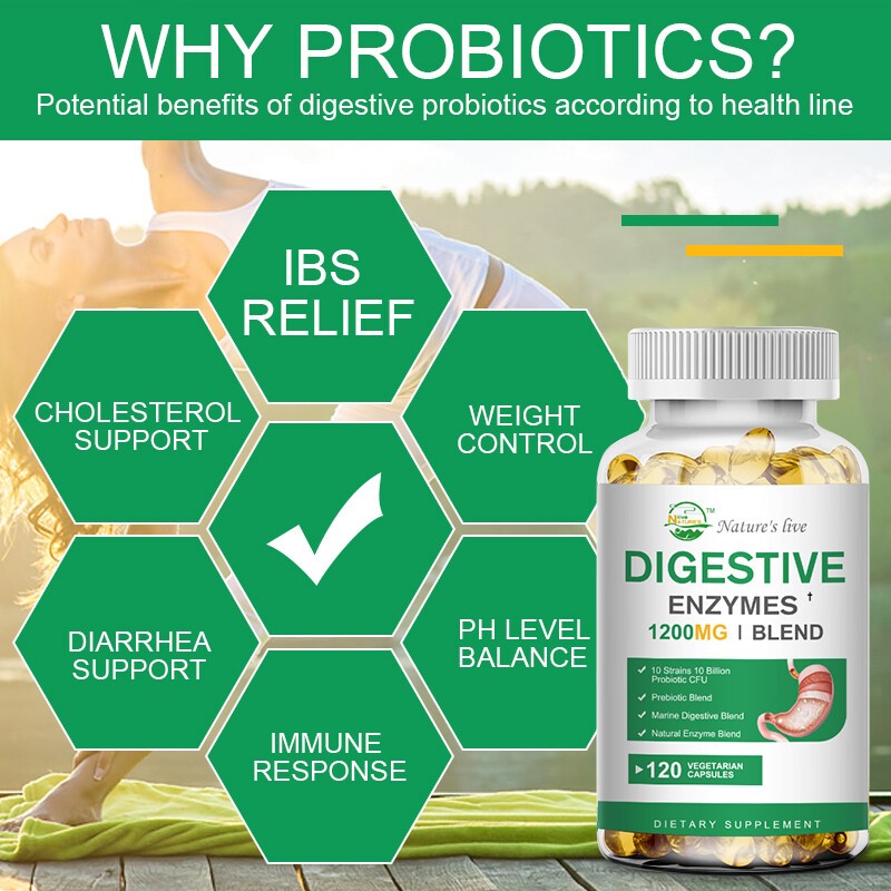 Nature’s Live Digestive Enzymes Capsules 1200mg Digestive Health Supplement