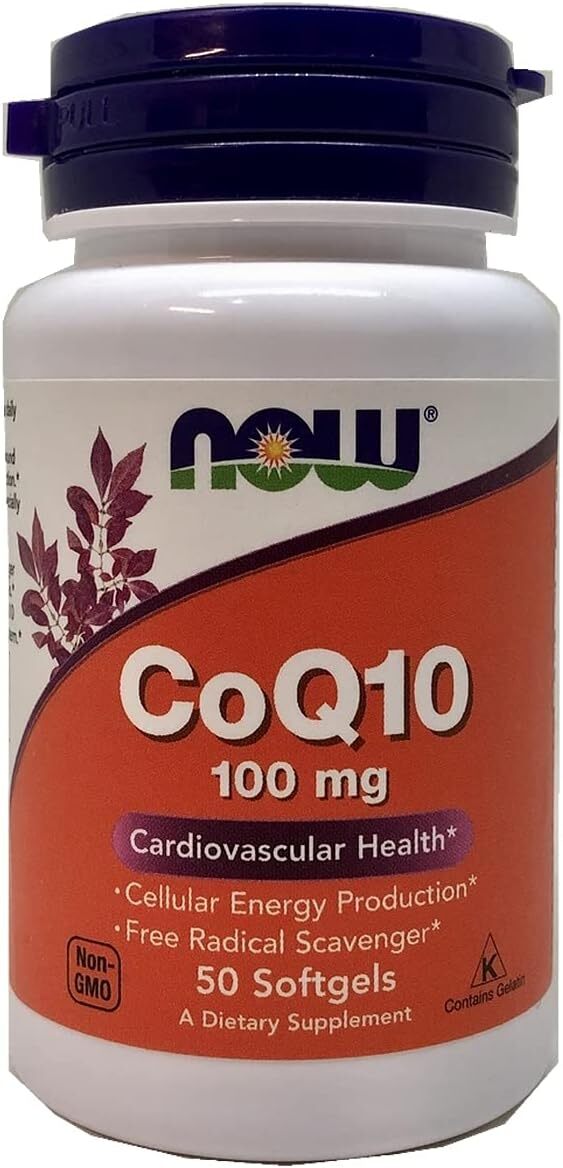 NOW Foods Coq10 (Coenzyme Q10) 100mg, Pharmaceutical Grade Cardiovascular Health