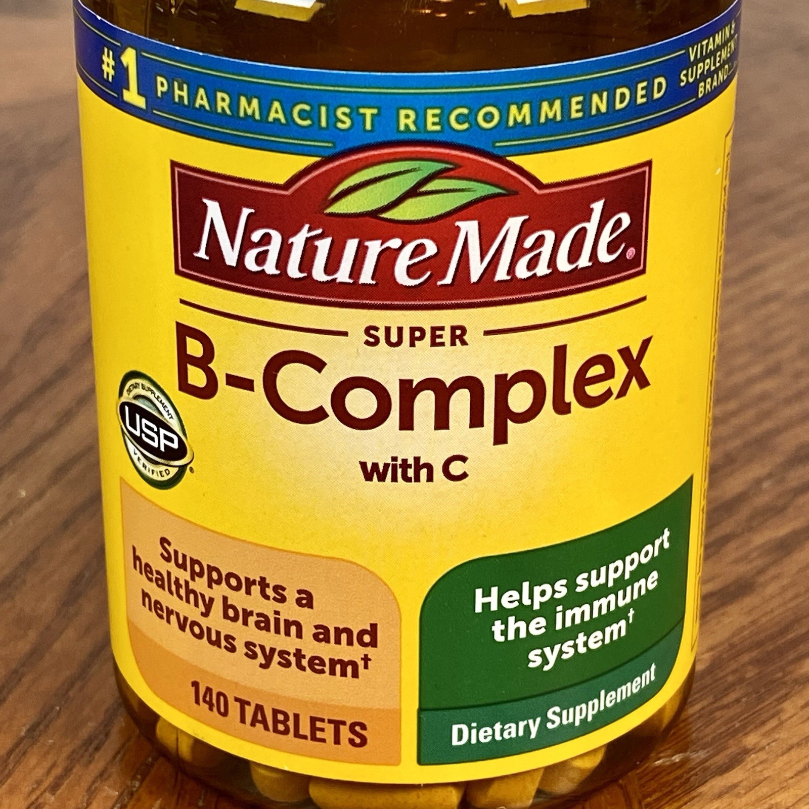 Lot of 2 ~ Nature Made ~ B-Complex with Vitamin C ~ 140 Tablets ~ Exp 06/2027