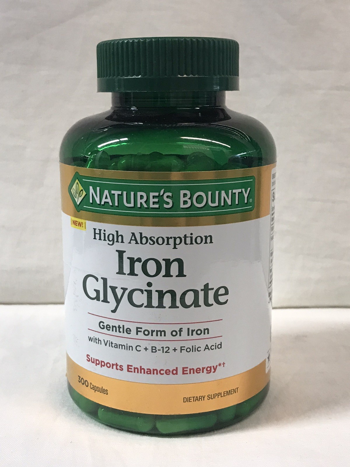 Nature’s Bounty Iron Glycinate 300 Count EXP 04/2028