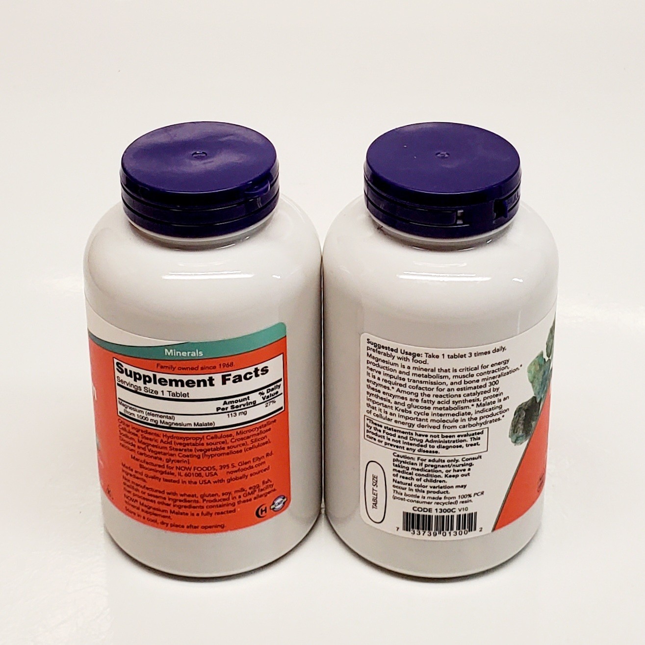 2Ct- NOW FOODS Magnesium Malate 1000 mg 180 Tablets Each 360 Total Nervous- 8/29