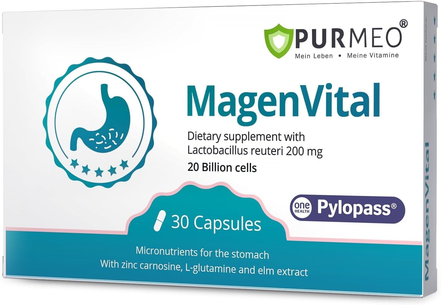 5 in 1 High Potency Alternative Treatment for H. Pylori – 1 per Day – Relieve Ac