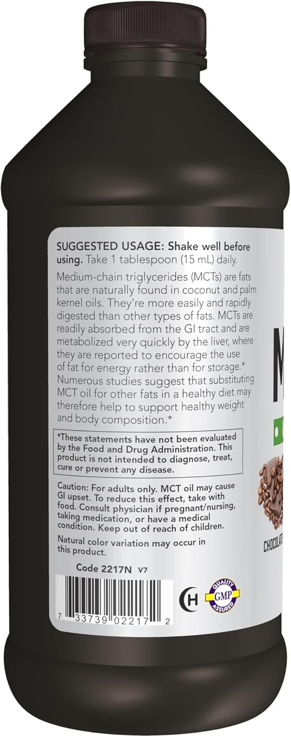 MCT Oil Chocolate Mocha 16 fl oz, Clearance for Best By 10/2025